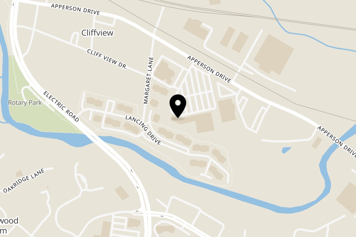 Map showing the location of Leonore Restaurant on 1776 Apperson Dr in Salem